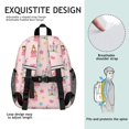 thumbnail image 5 of Princess and Castle Pink Pattern Backpack for School, Cute School Bag with Adjustable Shoulder Straps and Padded Back, 15"x11.42"x5.5", 5 of 5