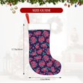 thumbnail image 4 of Balery Rose Flowers Pattern Christmas Stockings with Initials, 18" Large Knit Christmas Stocking,Xmas Stocking for Kids, Holiday and Family Stocking, 4 of 7