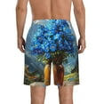 thumbnail image 3 of KLL Mountain Blue Flowers Vase Men's Casual Summer Beach Shorts Hawaiian Shorts with Pockets-XX-Large, 3 of 5