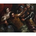 thumbnail image 2 of Bartolomeo Biscaino 18x15 Gold Ornate Wood Frame and Double Matted Museum Art Print Titled - Samson and Delilah, 2 of 4