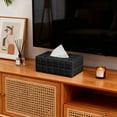 thumbnail image 4 of Modern Leather Desktop Tissue Cover Organizer Decorative Holder For Living Room And Desk Stylish Home Accessory, 4 of 5