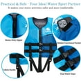 thumbnail image 3 of Owntop Adult Life Vest and Jacket,Swim Vest Swim Jacket for Kayak,Swimming Training,Boating Watersports,Super-Thin Lightweight,Comfortable Crotch Strap,Easy-to-spot Colors,Blue, 3 of 9