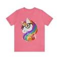 thumbnail image 2 of Monster Unicorn Be Yourself Rainbow Mane Shirt bella canvas 3001, 2 of 7