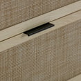 thumbnail image 6 of Nathan James Kova 3-Drawer Rattan Dresser or Boheminan Living Room Storage Cabinet with Textiline Rattan Accent and Metal Legs, Light Oak/Black, 6 of 6