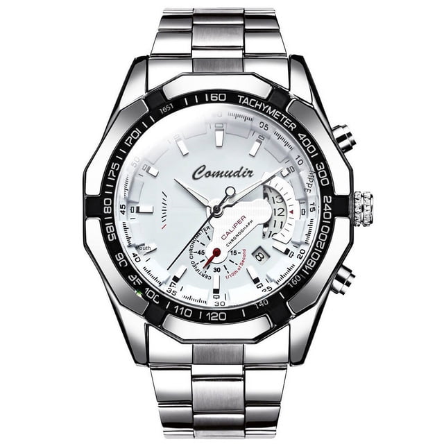 Reloj de movimiento automático para hombre, calendario, resistente al agua, luminoso, no mecánico, esfera grande