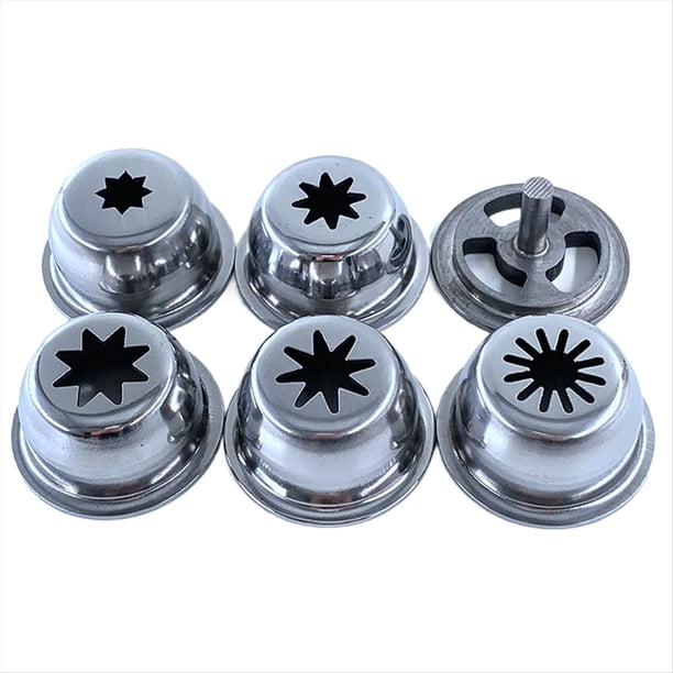 Molde de Boquilla para Churros de Acero Inoxidable Sólido para Máquina de Churros (5 Moldes/Juego, Diámetro Exterior de 53 mm)