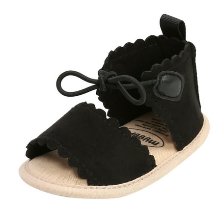 

Kids Sole Non-Slip Dots Lace-Ups Rubber Soft Sandals Walking Flat Shoes