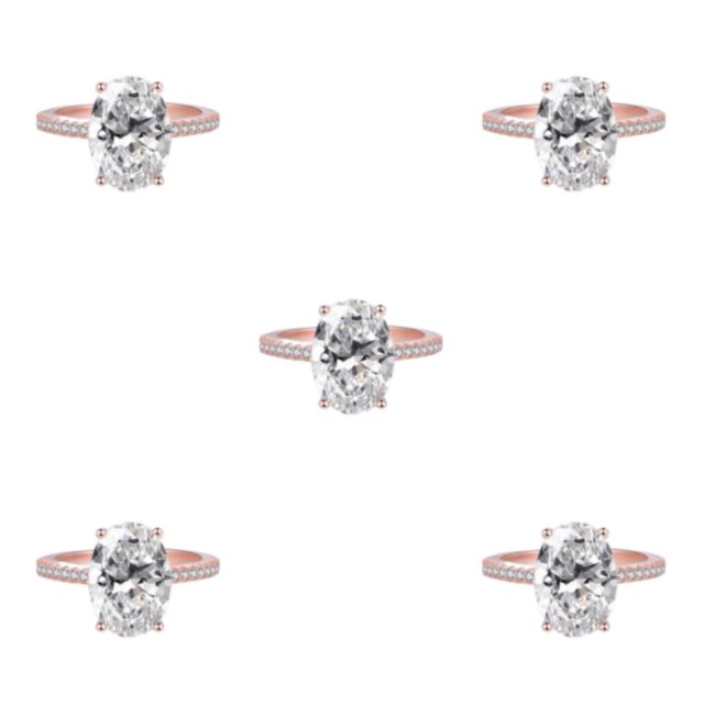 Sonducket Anillos de boda de lujo para mujeres a la moda - Venta ahora en anillos para mujeres Anillo de compromiso Moissanite Anillo Anillo para Type2 NO2