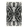 thumbnail image 3 of Unique Loom Hygge Shag Collection Area Rug - Valley (5' 3" x 8' Rectangle Black and White/Gray), 3 of 7