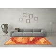 thumbnail image 3 of Ahgly Company Indoor Round Abstract Orange Modern Area Rugs, 5' Round, 3 of 4