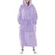 thumbnail image 1 of Sudadera con Capucha y Manta para Hombre y Mujer, de Gran Tamaño, de Larga y Cálida Púrpura un Tamaño, 1 of 10