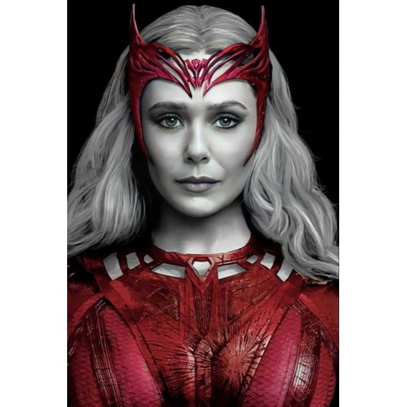Scarlet Witch 5D Diamond Painting Kits for Aduts, Heroine Diamond Art, Full Drill Cross Stitch Kits for Beginners, Wall Art 12" X 16"