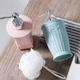 thumbnail image 3 of Round Dispenser Bottle Bathroom Shampoo Body Soap Bottle Large-capacity Smooth Liquid Soap Dispenser Bottle Empty Pink, 3 of 8