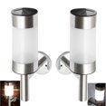 thumbnail image 1 of Cateissary 2/4xAcero inoxidable Lámpara de valla de luz de pared LED de luz solar de acero inoxidable Jardín al aire libre Iluminación y accesorios 4 piezas Cateissary HA0505-02B, 1 of 1