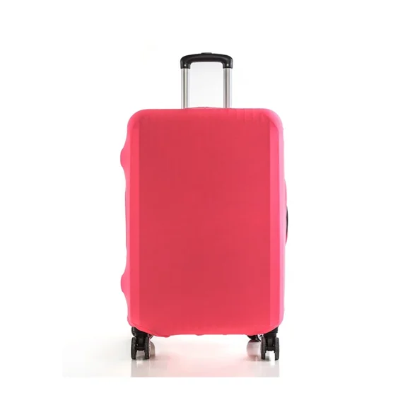 Elastic Luggage Cover for 18-28 Inch Suitcase Case Travel Accessories Solid Fabric Suitcase Protector Baggage Dust Case Cover Pink S(18-20inch)
