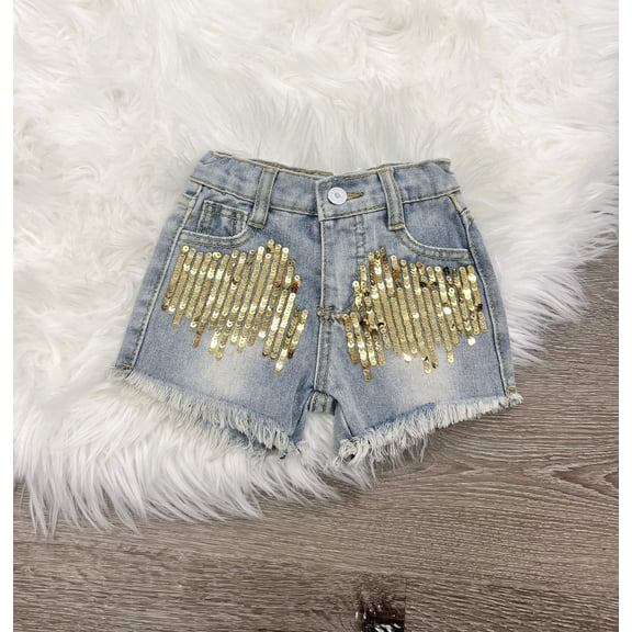 Gold Sequin Shorts