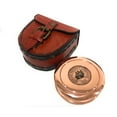 thumbnail image 3 of Antiqued Brass Poem Compass with Leather Case, 3 of 6