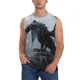 thumbnail image 1 of Fotbe Valley Gray Dragon Men's Camiseta sin Mangas Estampada para Hombres, Playera Casual para Gimnasio, Entrenamiento, Playa-Small, 1 of 7
