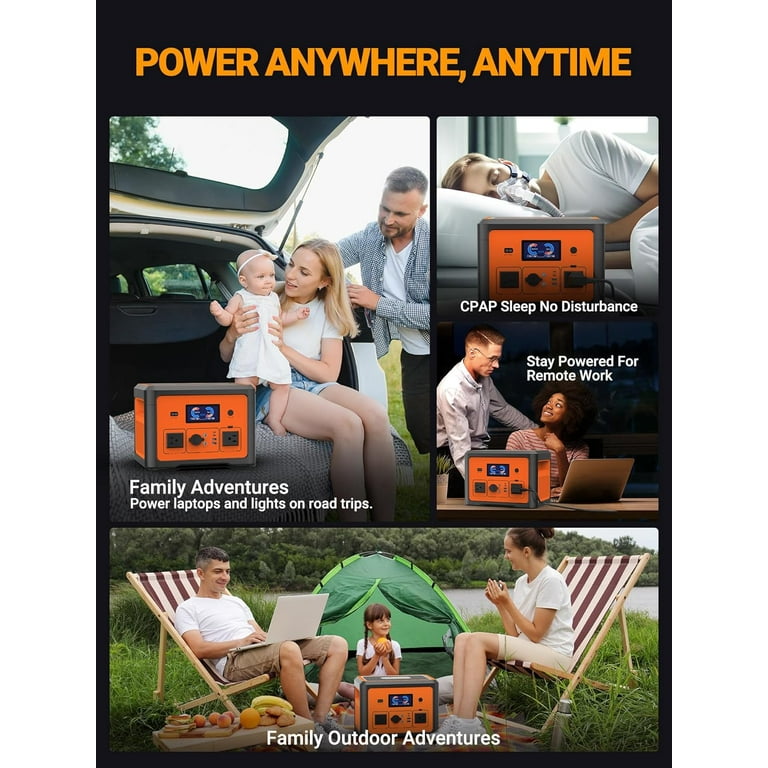 Tiexei D600 600W Power Station, Solar Backup, 550Wh LiFePO4
