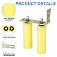 thumbnail image 3 of 4Pack Slide Gate Guide Roller, 6" Nylon Gate Support Rollers with Bracket, Yellow, 3 of 6