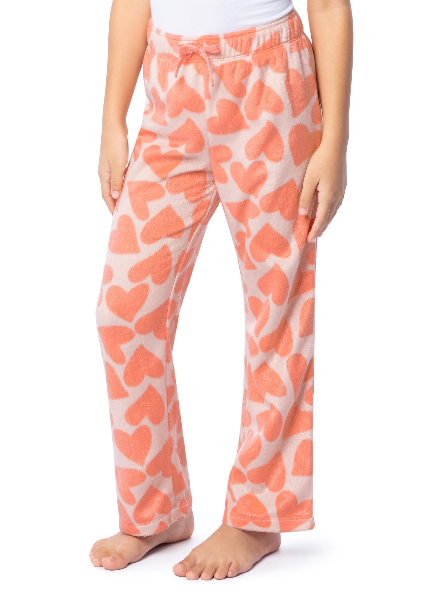 Fruit of the Loom Girl's Long Sleeve Fleece Pajama Set, 2-Piece, Sizes 4-16