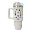 thumbnail image 1 of Termo de acero inoxidable color blanco Luchadores 30 Oz, 1 of 3