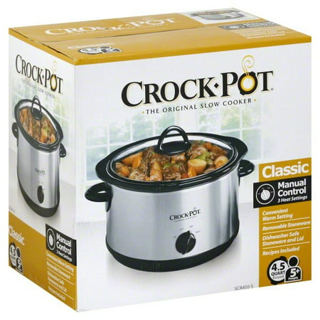 Sunbeam, Crock Pot Classic 4.5 Quart Round Slow Cooker, 1 slow cooker ...