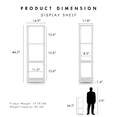 thumbnail image 4 of Furniture of America Brooks Adult Open Display Shelf Bookcase, 4-Tier 15-inch Shelves, Greige, 4 of 14