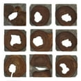 thumbnail image 2 of Uttermost Jungle Wood Paneled Wall Art in Coffee (Set of 9), 2 of 3