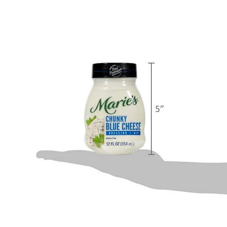 Maries Chunky Blue Cheese Refrigerated Salad Dressing & Dip, 12 Fluid oz Jar