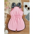 thumbnail image 3 of Bagilaanoe Toddler Baby Girls Summer Romper Sleeveless Letter Print Short Jumpsuit 9 12 18 24 Months 3T 4T One-Piece Clothes, 3 of 9