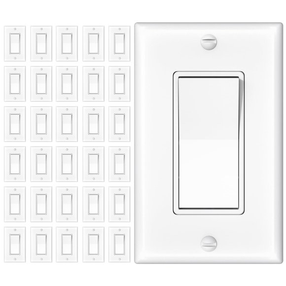 Interruptor de luz Amico Pack de 30 120/277V blanco