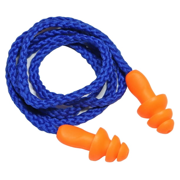 25 Pairs Corded Ear Plugs Soft Silicone Reusable Earplugs Noise
