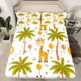 thumbnail image 2 of Castle Fairy Kawaii Giraffe Queen Sheet Sets,Cartoon Woodland Animal Bed Set, 2 of 7