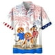thumbnail image 2 of Camisetas estampadas en 3D con la bandera de EE. UU. a la moda para hombres, ropa divertida con estampado de perro y animal, camisetas hawaianas de manga corta para playa, vacaciones, Y2k, 2 of 4