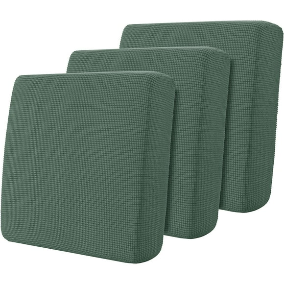 Hokway Stretch Couch Cushion Slipcovers Reversible Cushion Replacement Slipcovers Sofa Cushion Covers(Celadon 3)