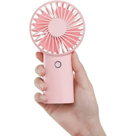 

Handheld Fan 4000mAh Portable Fan [20H Max Cooling Time] Mini Hand Fan USB Rechargeable Personal Fan Battery Operated Small Fan with 3 Speeds for Travel/Commute/Makeup/Office-Pink