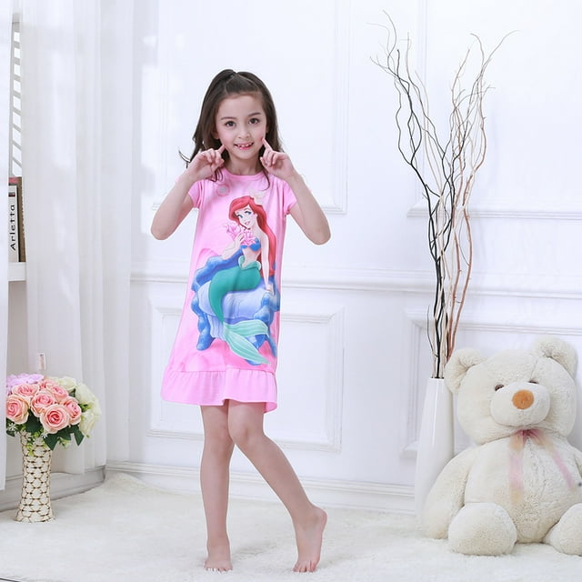 Toddler Night Gown Little Girls Princess Pajamas Dress