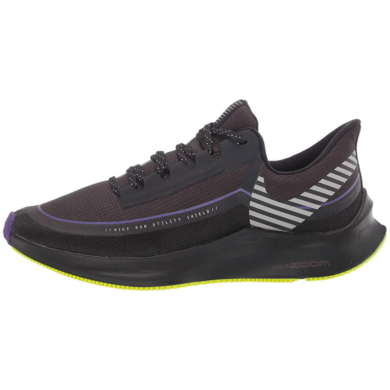 Nike Air Zoom Winflo 6 Shield Running Shoe, Black/Volta, 7 B(M) Walmart.com