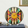 thumbnail image 4 of Yayeee Wall Clock Battery Operated 11.9" Silent Quartz Non-Ticking for Living Room Decor, Geometric Sun, 4 of 8