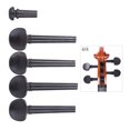 thumbnail image 3 of 4/4 Size Ebony Wood Violin Fiddle Tuning Pegs Endpin Set Replacement Black, 3 of 7