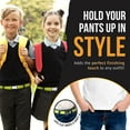 thumbnail image 4 of Kids Elastic Adjustable Strech Belt With Silver Square Buckle - Lemon Yellow, 4 of 4