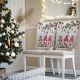 thumbnail image 3 of Gnomes Christmas Chair Covers Set of 6 Xmas Balls Branches Winter Snowflake Gray Gradient Chair Back Covers Stretch Removable Washable Slipcovers Protector for Dining Room Kitchen Party Decor, 3 of 5