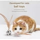 thumbnail image 2 of Feather Elastic Balls for Cats,Bouncy Ball Tails Cat Toy Set Stimulating Cat Toy, 2 of 5