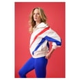 thumbnail image 4 of Women's Terez  Cream Chicago Cubs Ripstop Chevron Quarter-Zip Pullover, 4 of 4