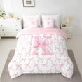 thumbnail image 2 of Erosebridal Monogrammed Bow Tie Bedding Sets King Size,Dreamy Princess Bed in a Bag King size,Letter Bedroom Decor,Reversible,Ultra Soft,7 Pieces, 2 of 5