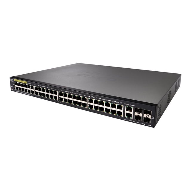 Cisco Small Business SG350-52P - Switch - L3 - managed - 48 x 10/100/1000 (PoE+) + 2 x combo Gigabit SFP + 2 x Gigabit SFP - rack-mountable - PoE+ (375 W)