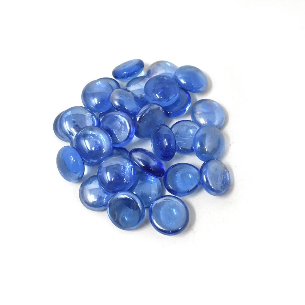 Glass Marble Gems Vase Filler, Blue, 3/4Inch, 15 oz (90Count