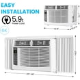 thumbnail image 5 of Garvee 6000 BTU Window Air Conditioner with Remote, Covers up to 250 Sq. ft, White, 5 of 5