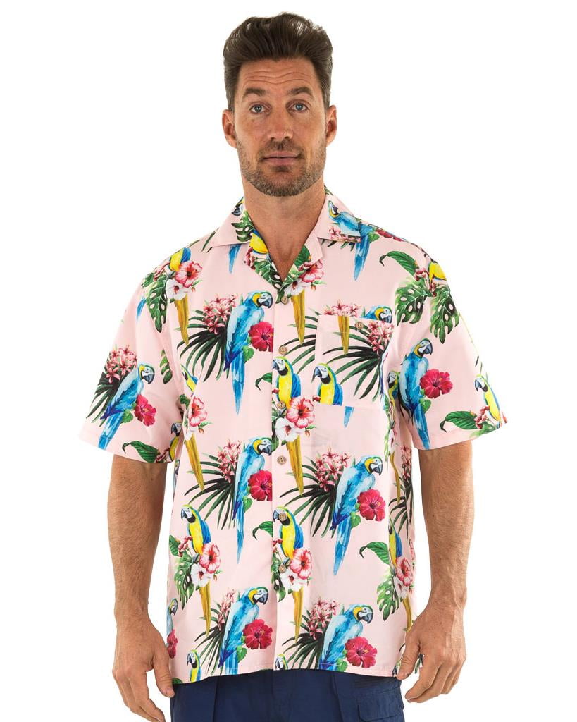 Uzzi Mens Hawaiian Shirt Casual Button Down Beach Shirt Party ...